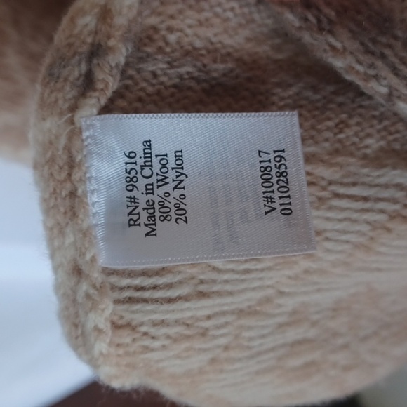 Coldwater Creek Womens Beautiful Snowflake ❄️ Zip Up WOOL Blend Cardigan SZ M - Picture 8 of 9